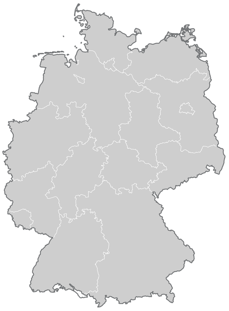 Dieses Vorschaubild zeigt eine Karte von Deutschland.